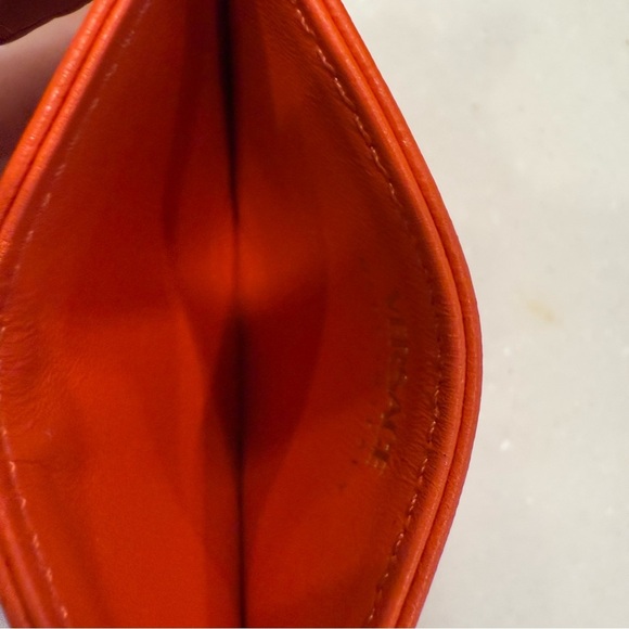 VERSACE Orange Quilted 100% Leather Card Case BRAND NEW - Picture 4 of 10